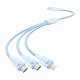 Kabel USB 2.0 A do 3w1 3A Vention CTPLG 1.5M (niebieski) 1