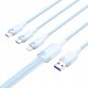 Kabel USB 2.0 A do 3w1 6A Vention CTRLG 1.5M (niebieski) 1