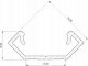 AL12-GLC1-AS-3000: Narożny profil ALU anoda srebrny 3030mm CORNER anoda silver 2
