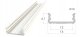 AL12-GLS1-LW-3000: Nawierzchniowy profil ALU biały lakier 6x16mm 3030mm SURFACE white lacquer 1