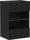 vidaXL Szafka RTV LED Czarny Dąb 40x30x60,5cm Materiał drewnopochodny 1