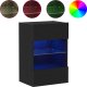 vidaXL Szafka RTV LED Czarny Dąb 40x30x60,5cm Materiał drewnopochodny 2