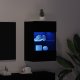vidaXL Szafka RTV LED Czarny Dąb 40x30x60,5cm Materiał drewnopochodny 3