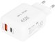 76-029# Ładowarka sieciowa gniazdo usb + usb-c pd 45w gan 1
