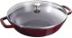 Wok żeliwny STAUB 30 cm grenadynowy z pokrywką 1