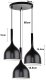 Lampa sufitowa metalowa klosz wisząca AT19-3SZ-Black 3