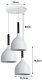 Lampa sufitowa metalowa klosz wisząca AT20-3SZ-White 3