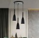 Lampa sufitowa metalowa klosz wisząca AT22-3SZ-Black 2