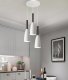 Lampa sufitowa metalowa klosz wisząca AT23-3SZ-White 2