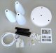 Lampa sufitowa metalowa klosz wisząca AT23-3SZ-White 3