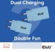 Club3D Lifestyle Ladegerät USB-C 30Watt, 2Stk  blau retail 3