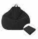 POKROWIEC NA PUFĘ PUF CZARNY 70x80cm 7