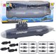 Statek Łódź Podwodna Strzelająca Torpedami Napęd Ciemnoszara 28cm LEAN Toys 1
