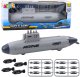 Statek Łódź Podwodna Strzelająca Torpedami Napęd Szara 28cm LEAN Toys 1