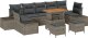 10-częściowy zestaw sofy ogrodowej z poduszkami szary polirattan 2
