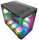 Rampage Loopy Obudowa PC akwarium 7x wentylator ARGB Infinity HUB czarna 7