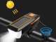 Lampka rowerowa przednia led z klaksonem sygnałem solarna na kierownicę 5
