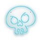 Neon PLEXI LED CZASZKA GRAFFITI turkus FPNE15 Forever Light 4