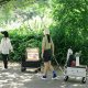 SKŁADANY WÓZEK TURYSTYCZNY OGRODOWY PLAŻOWY KEMPINGOWY Z KIESZENIAMI 100 KG 3