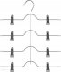 Wieszaki na spodnie i spódnice z klipsami, zestaw 3 oszczędzających miejsce 4-poziomowych metalowych wieszaków na spodnie, z 8 r 6