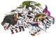 Zestaw Naklejek Dla Dzieci Z Dinozaurami 4-7cm 50szt LEAN TOYS 1