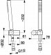 841-225-81 / KFA / MOZA /  NATRYSK PUNKTOWY PREMIUM, UCHWYT PRZEGUBOWY ŚCIENNY + WĄŻ PVC 1500 MM CZARNY / 2