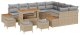 Zestaw Sof Ogrodowych vidaXL 12 Częściowy z Poduszkami Beżowy Poli Rattan Akacjowy, Sofa Ogrodowa vidaXL 2-osobowa z Przechowywaniem i Poduszkami Beżowy Poli Rattan, Zestaw Stołu i Krzeseł Ogrodowych vidaXL 3 Częściowy z Poduszkami Beżowy Poli Ra 13