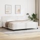 vidaXL Łóżko Box Spring z Materacem Białe 200x200 cm Sztuczna Skóra, Wezgłowie Prosty Design Czysta Biel 200 cm Sztuczna Skóra 1