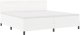 vidaXL Łóżko Box Spring z Materacem Białe 200x200 cm Sztuczna Skóra, Wezgłowie Prosty Design Czysta Biel 200 cm Sztuczna Skóra 2