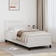 vidaXL Łóżko Box Spring z materacem Białe 100x200 cm ze sztucznej skóry 1