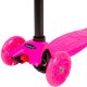Różowa balansowa hulajnoga składana trójkołowa ze świecącymi kołami LED 7