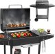 Duży grill węglowy ogrodowy ruszt z pokrywą szuflada na popiół termometr 1