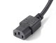 Equip Y-Netzverlängerung IEC C14 -> 2x IEC C13 St/Bu 1.6m sw Polybeutel 3
