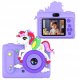 Aparat Cyfrowy 40mp Kamera Hd Obiektyw Selfie Dla Dziecka Gry Mp3 / Xrec H05 / Fioletowy Jednorożec 3