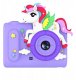 Aparat Cyfrowy 40mp Kamera Hd Obiektyw Selfie Dla Dziecka Gry Mp3 / Xrec H05 / Fioletowy Jednorożec 6