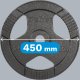 Obciążenie żeliwne olimpijskie 25kg, otwór 51mm, talerz z uchwytami, REBEL ACTIVE 6