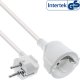 InLine® Strom-Verlängerung Schutzkontakt Stecker gewinkelt / Buchse, weiß, 1,5m 1