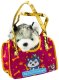 Piesek Husky W Torebce Pluszowy Maskotka Przytulanka Biało Szary 3