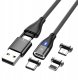 Kabel USB C USB-C Lightning micro-USB magnetyczny 3w2 szybkie Åadowanie| 3m 4