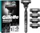 Skustuvo rinkinys Gillette Mach3 Charcoal vyrams: skustuvas + 6 skutimosi peiliukai + stovelis 5