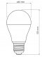 GTV Żarówka LED 20W GTV A65 3000K E27 2400lm AC180-250V/ 50-60Hz RA>80 200° 164mA biała LD-PC4A65-20W 3