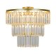 Zuma Line Tifanny P17127-4-GD plafon lampa sufitowa 4x40W E14 złoty/transparentny 1