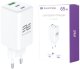 Ładowarka sieciowa GaN 65W USB-A + 2x USB-C QC PD Encore Energy MD-6583Z standard 3