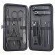 Zestaw akcesoriów do manicure, pedicure w etui, czarny 12w1 AK21 7