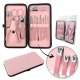 Zestaw akcesoriów do manicure, pedicure w etui różowe 12w1 AK20 1