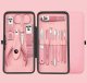 Zestaw akcesoriów do manicure, pedicure w etui różowe 12w1 AK20 4
