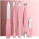 Zestaw akcesoriów do manicure, pedicure w etui różowe 12w1 AK20 7