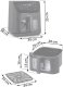 Frytkownica beztłuszczowa Air fryer Berdsen BD-660 czarna 3