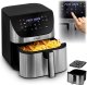 Frytkownica beztłuszczowa Air fryer Berdsen BD-659 srebrna 1
