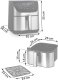Frytkownica beztłuszczowa Air fryer Berdsen BD-659 srebrna 3